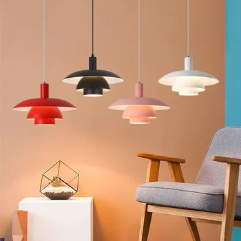 Датский дизайн, светодиодный арт-подвесной светильник, Многоцветный зонтик, Подвесная люстра PH5, гостиная, столовая, ресторан, подвесной светильник Lustre