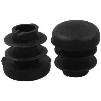 Черные пластиковые заглушки диаметром 14 мм, круглая вставка для трубки, 10 шт.