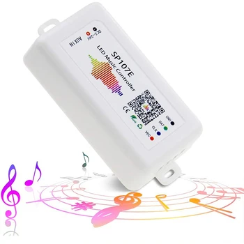SP107E Music Sync Bluetooth App Контроллер для WS2811 WS2812B SK6812 Dream Color RGB IC String Strip Матричная Панель Микрофонный/AUX Вход