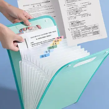 Вертикальная сумка-органайзер для файлов формата А4 на 300 листов, 13-слойная многослойная расширяющаяся папка, Портативное ручное хранилище, сортировка данных