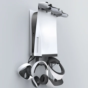 Кронштейн для настенного крепления Подходит для хост-док-станции серии PS5 + VR, держатель контроллера, вешалка для наушников, крючок, аксессуар