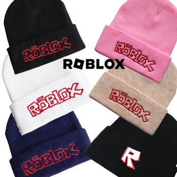 Roblox Letter Hat Игровая Шерстяная Шапка Студенческая Пара Комплект Головных Уборов Вязаная Студенческая Одежда Сохраняет Тепло Головной Убор Подарок На День Рождения