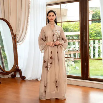 Мусульманская вечеринка Eid Женское платье-абайя с рукавом 