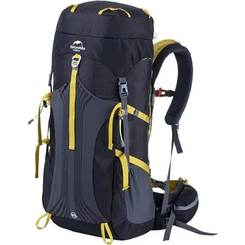 Туристический рюкзак, Рюкзак для пеших прогулок, Горного кемпинга, Альпинизма, Водонепроницаемый дождевик в комплекте-Черный