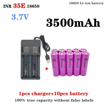 Оригинальный 100% литий-ионный аккумулятор истинной емкости INR 35E 18650 3500mAh 3,7 V 25A разрядная аккумуляторная батарея