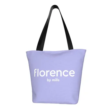 Сумки для покупок Florence By Mills из бакалеи, холщовые сумки с забавным принтом, сумки для покупок через плечо, портативная сумка большой емкости