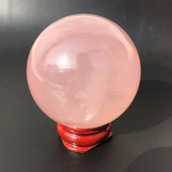 1шт натуральный розовый камень, кварцевый хрустальный шар, исцеляющий шар 50 мм