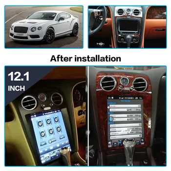 Автомагнитола Android 13 Мультимедийный видеоплеер Навигация GPS Стерео головное устройство для Bentley GT Speeding Supersport Continental