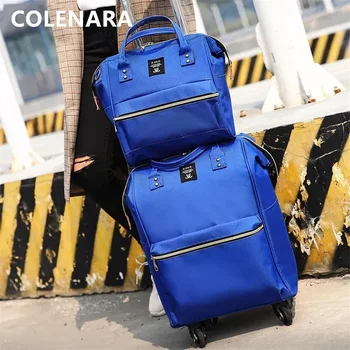 Высококачественный чемодан COLENARA Для мужчин и женщин, комплект сумок-тележек, Нейлоновый посадочный бокс, универсальная ручная кладь на колесиках