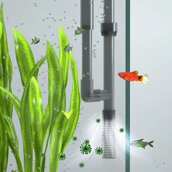 Бесшумный аквариумный фильтр из ПВХ YUZI, настенный фильтр для аквариума, Подвесной кислородный насос с водопадом для пруда