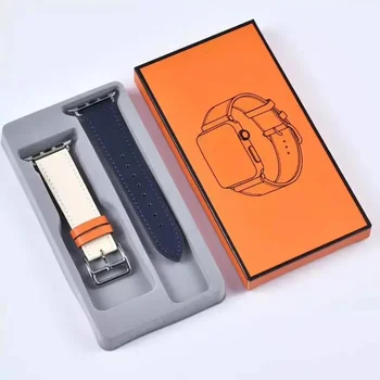 Кожаный ремешок для часов-футляр для Apple Watch Band 6 5 4 3 Бумажная упаковка 38/40/42/44 мм для ремешка серии iWatch (без ремешка для часов)